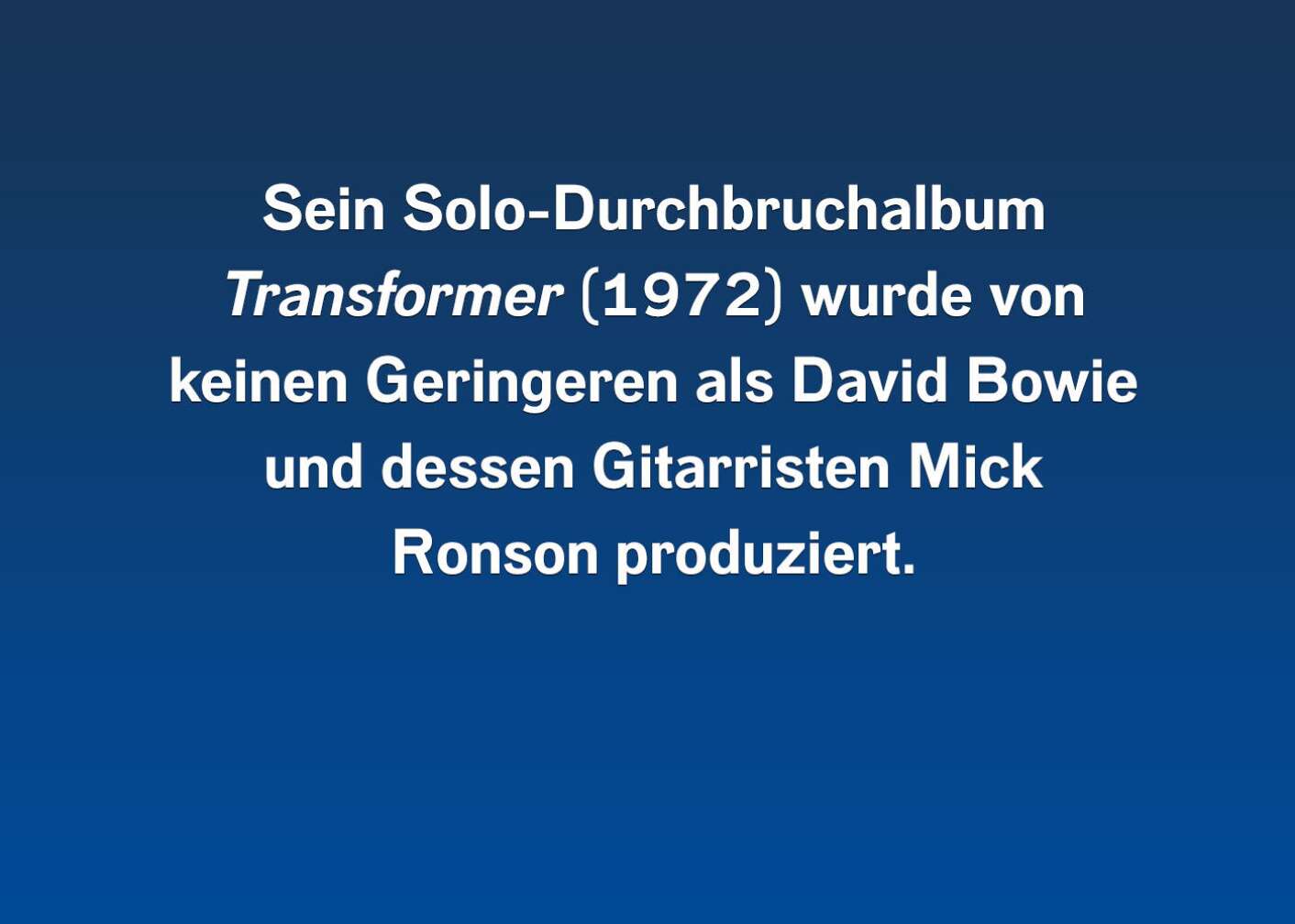 7 Fakten über Lou Reed