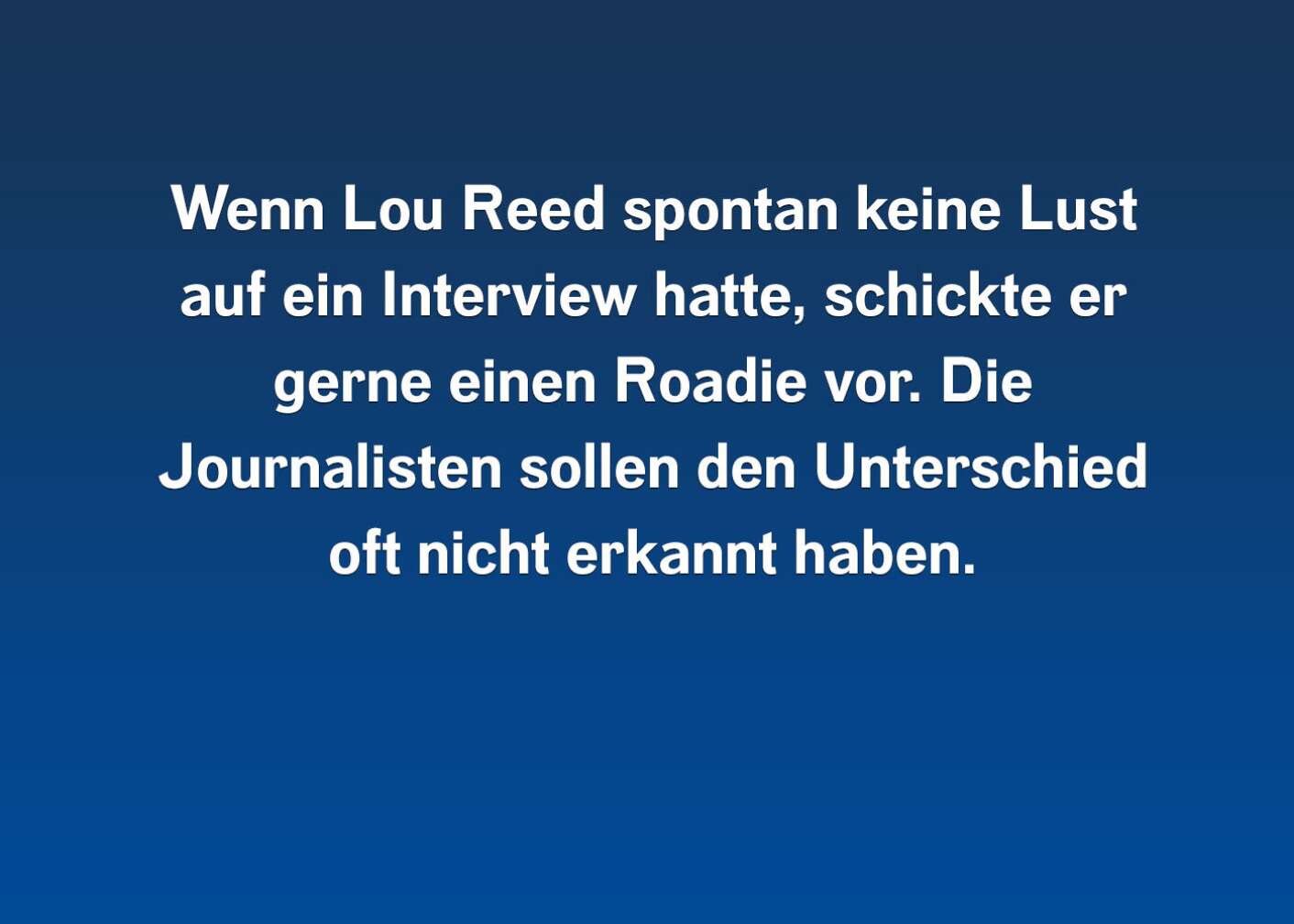 7 Fakten über Lou Reed