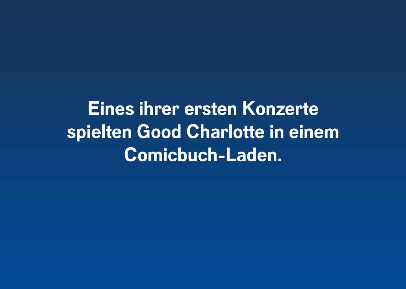 5 Fakten Good Charlotte