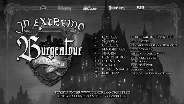Neu im ROCK ANTENNE Konzertkalender: IN EXTREMO auf Burgentour 2024!