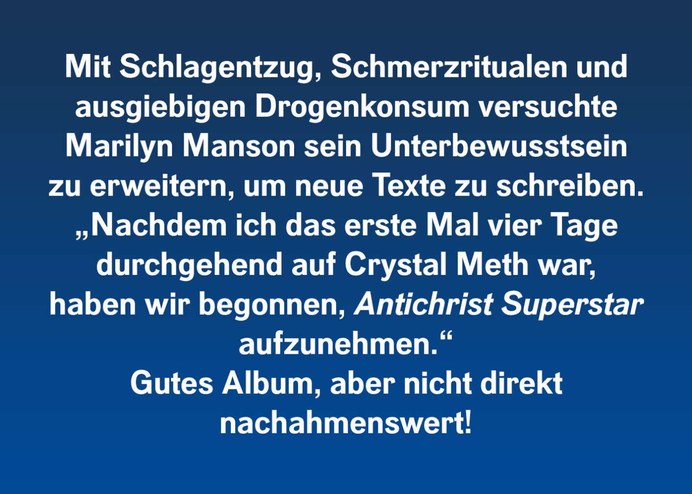 6 verrückte Storys von Marilyn Manson