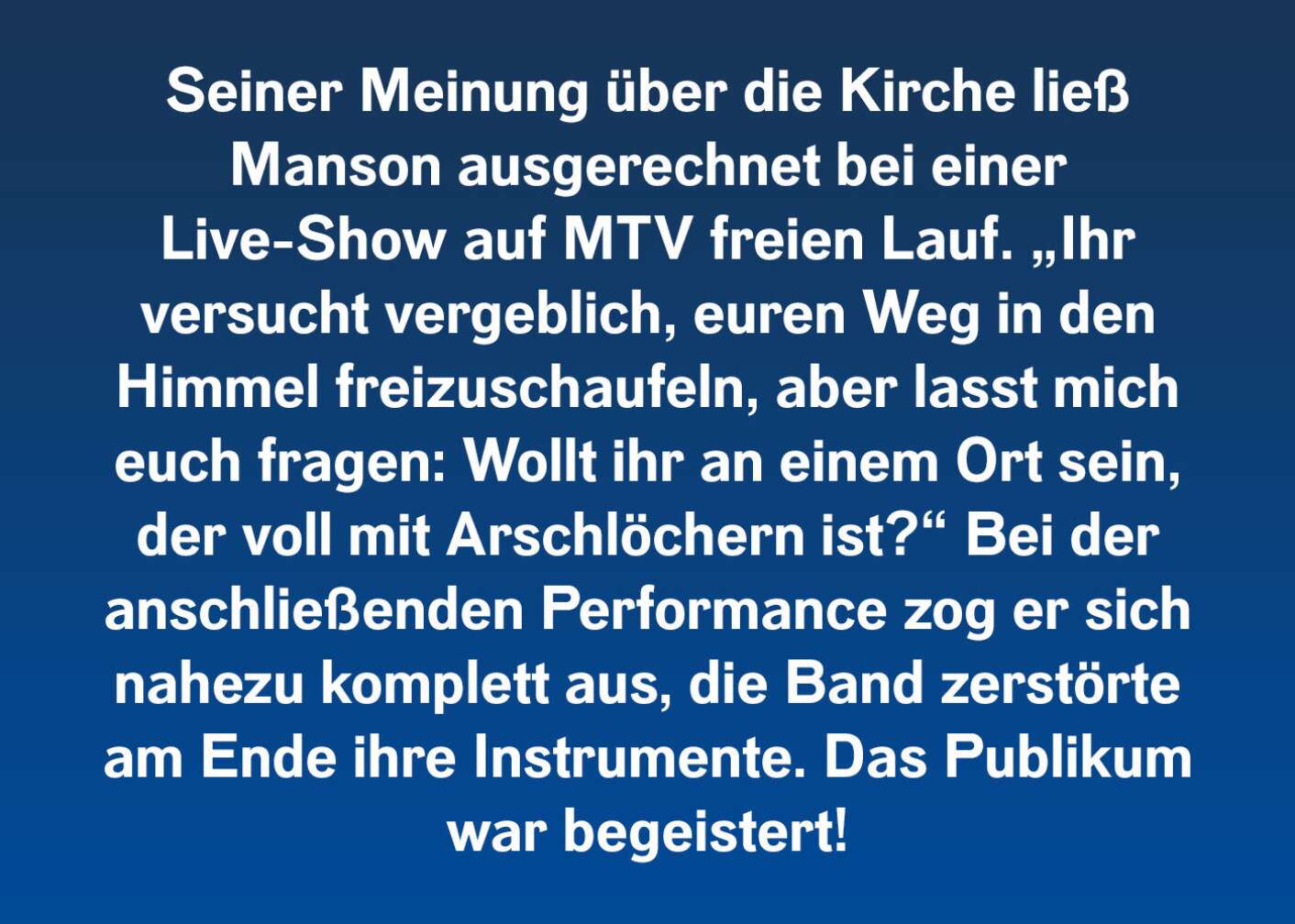 6 verrückte Storys von Marilyn Manson