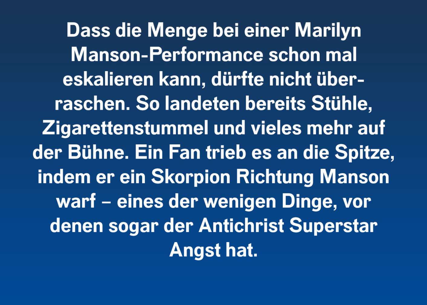 6 verrückte Storys von Marilyn Manson