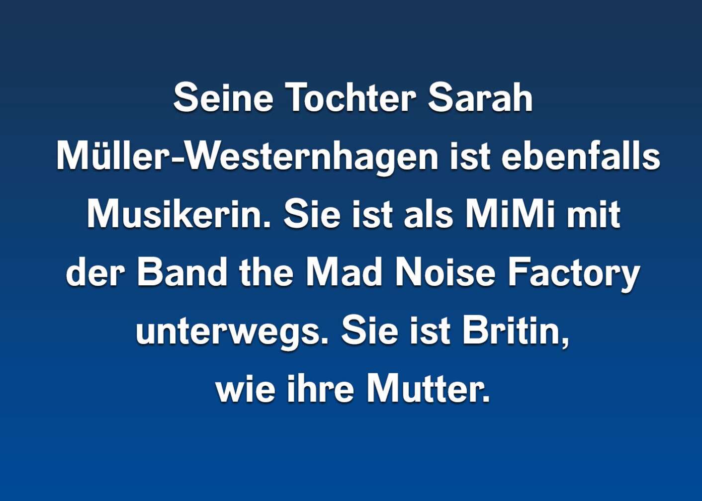 7 Fakten über... Westernhagen!
