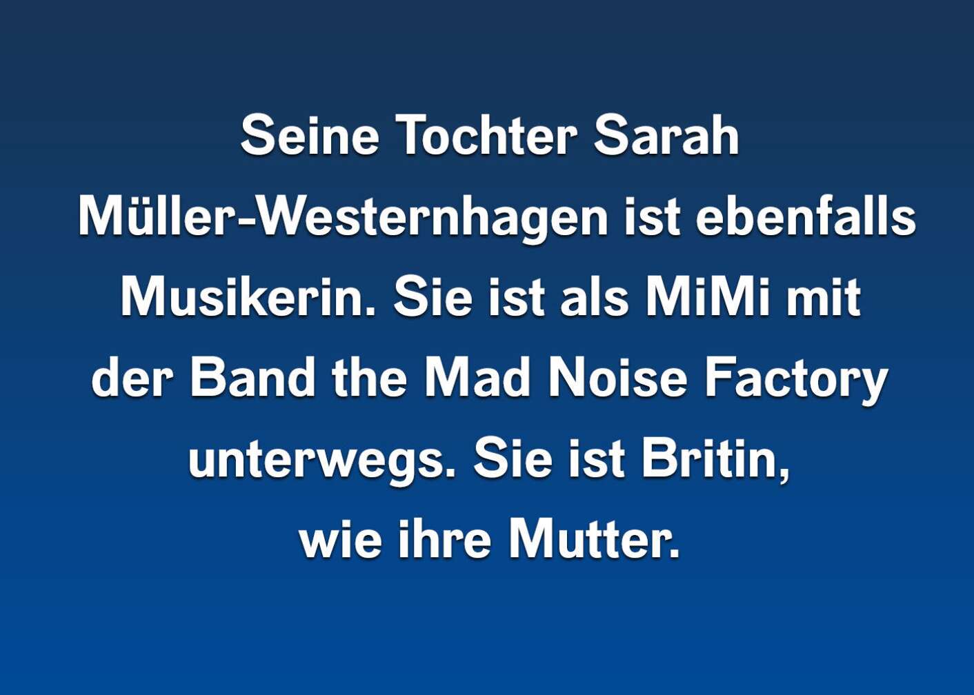 7 Fakten über... Westernhagen!