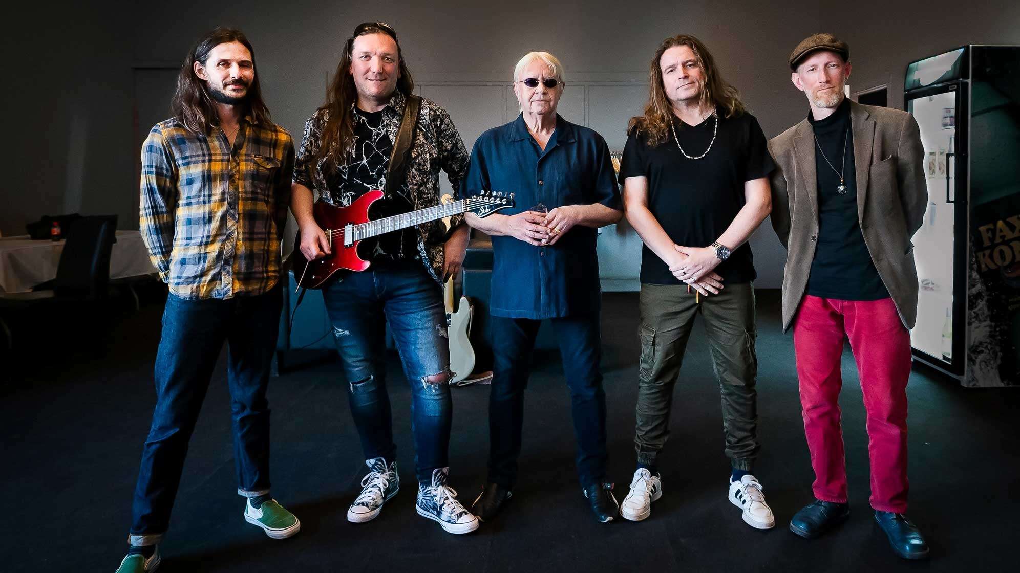 Gruppenfoto von Ian Paice mit der Band Purpendicular