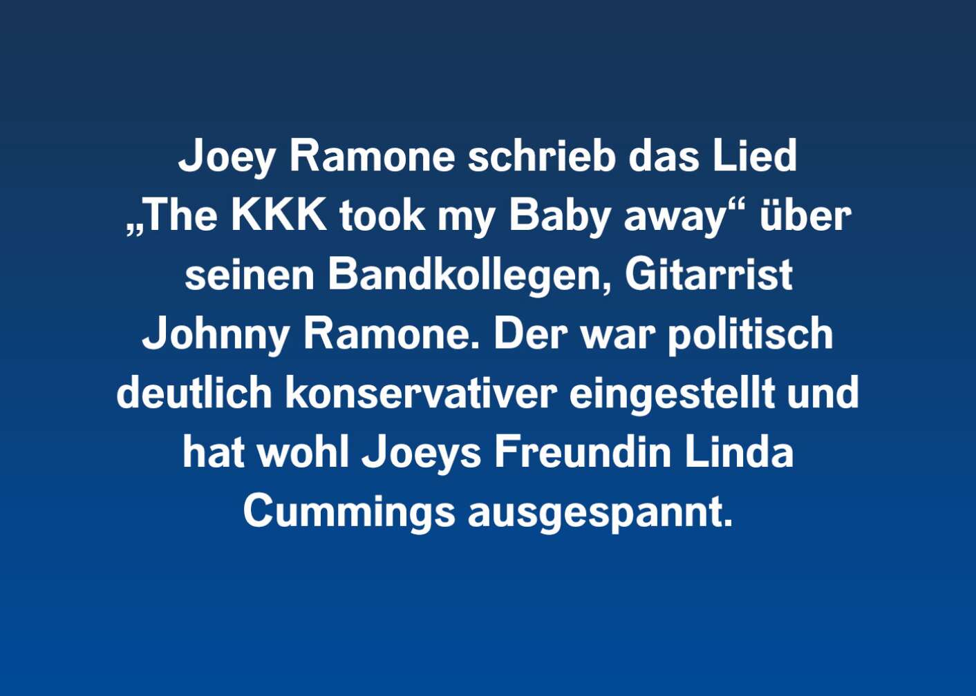 Joey Ramone Facts