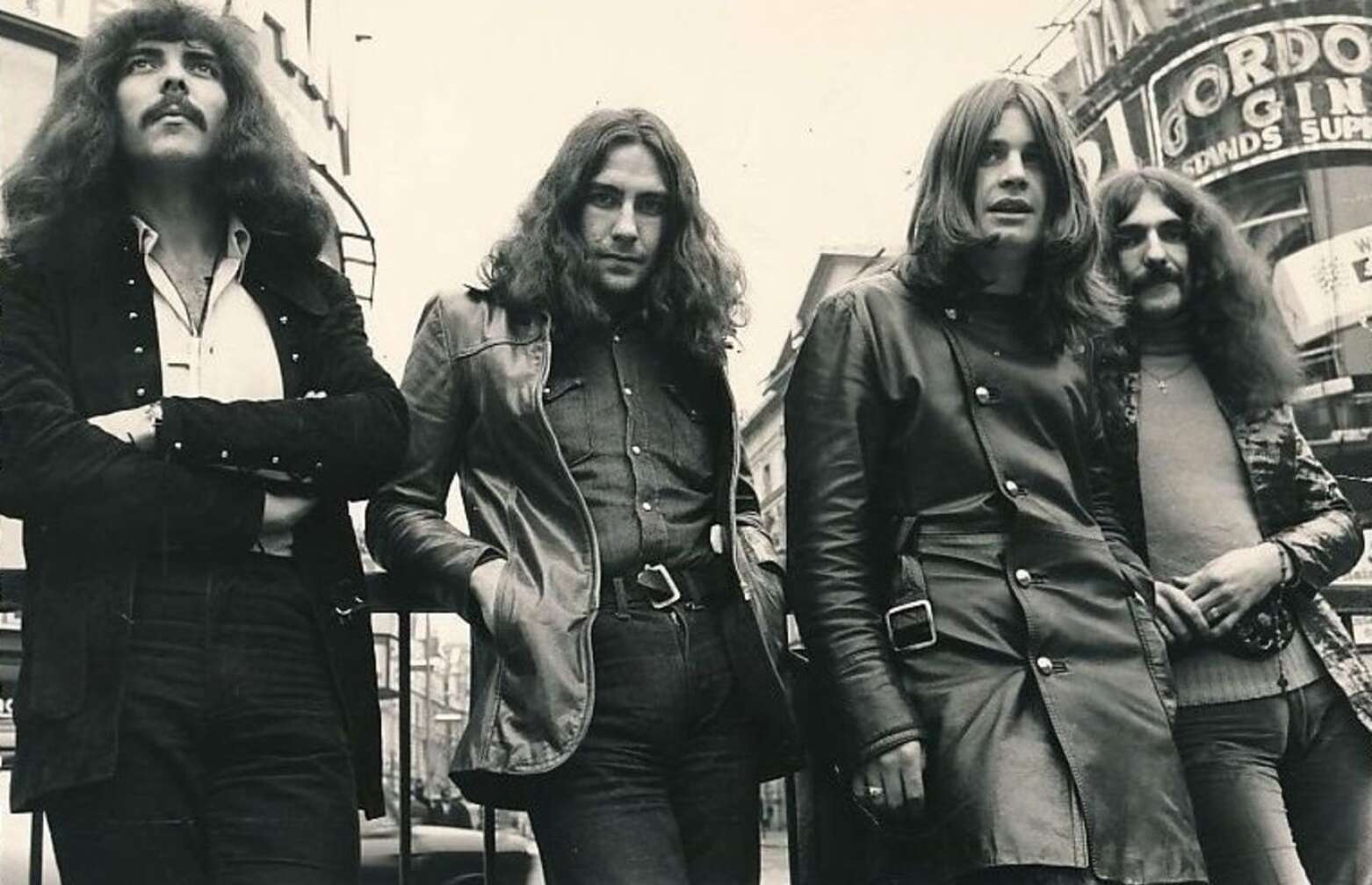 Black Sabbath Pressefoto in Schwarz-Weiß