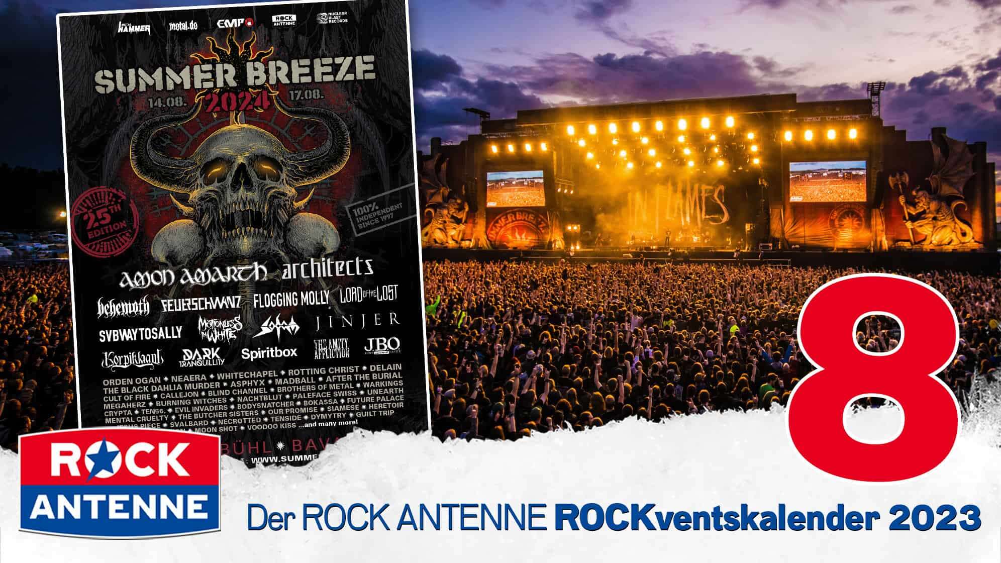 ROCK ANTENNE ROCKventskalender Türchen 8: 2 VIP Tickets für das Summer Breeze Open Air Metalfestival 2024