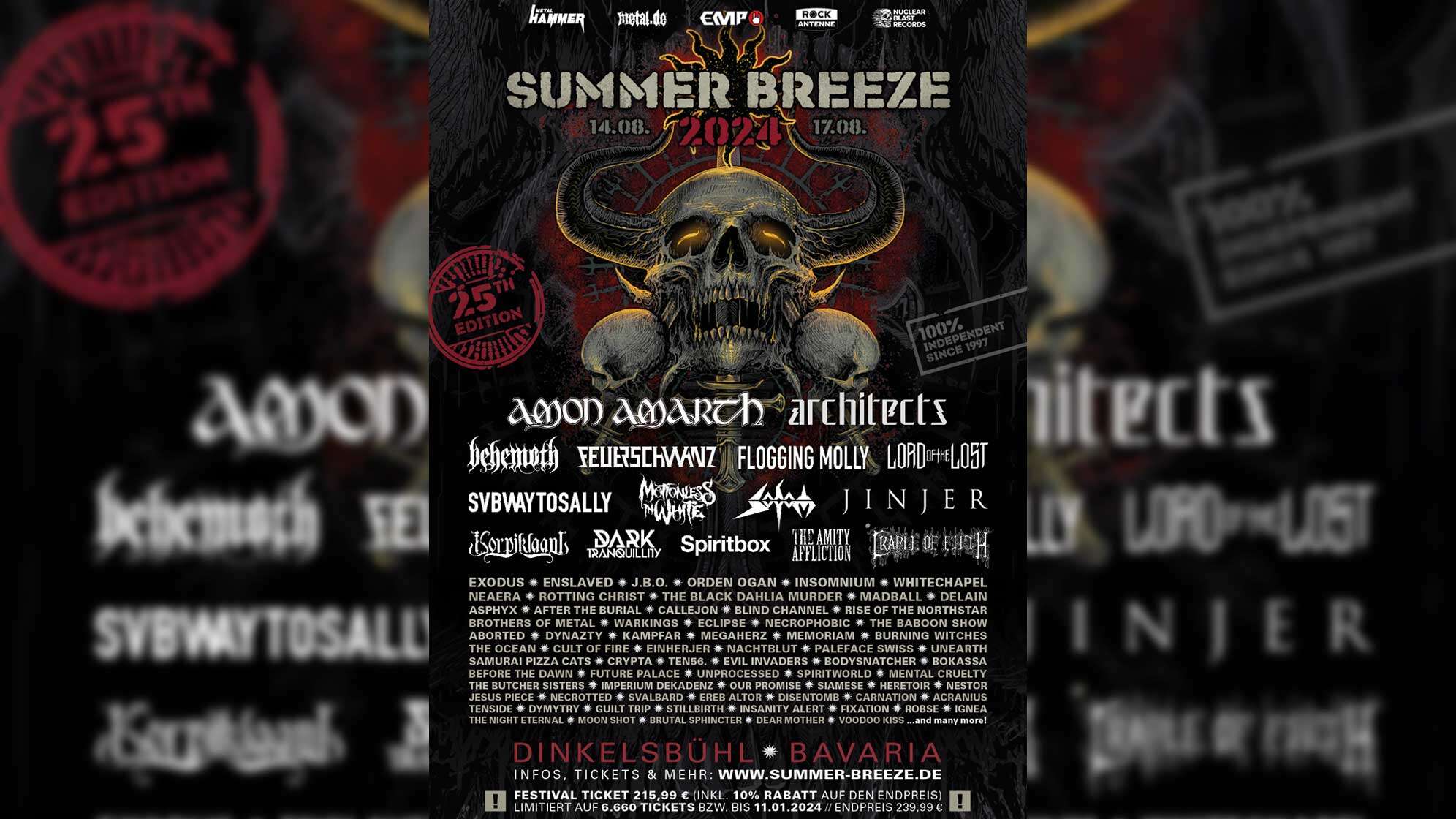 Das Line-Up vom Summer Breeze Open Air 2024