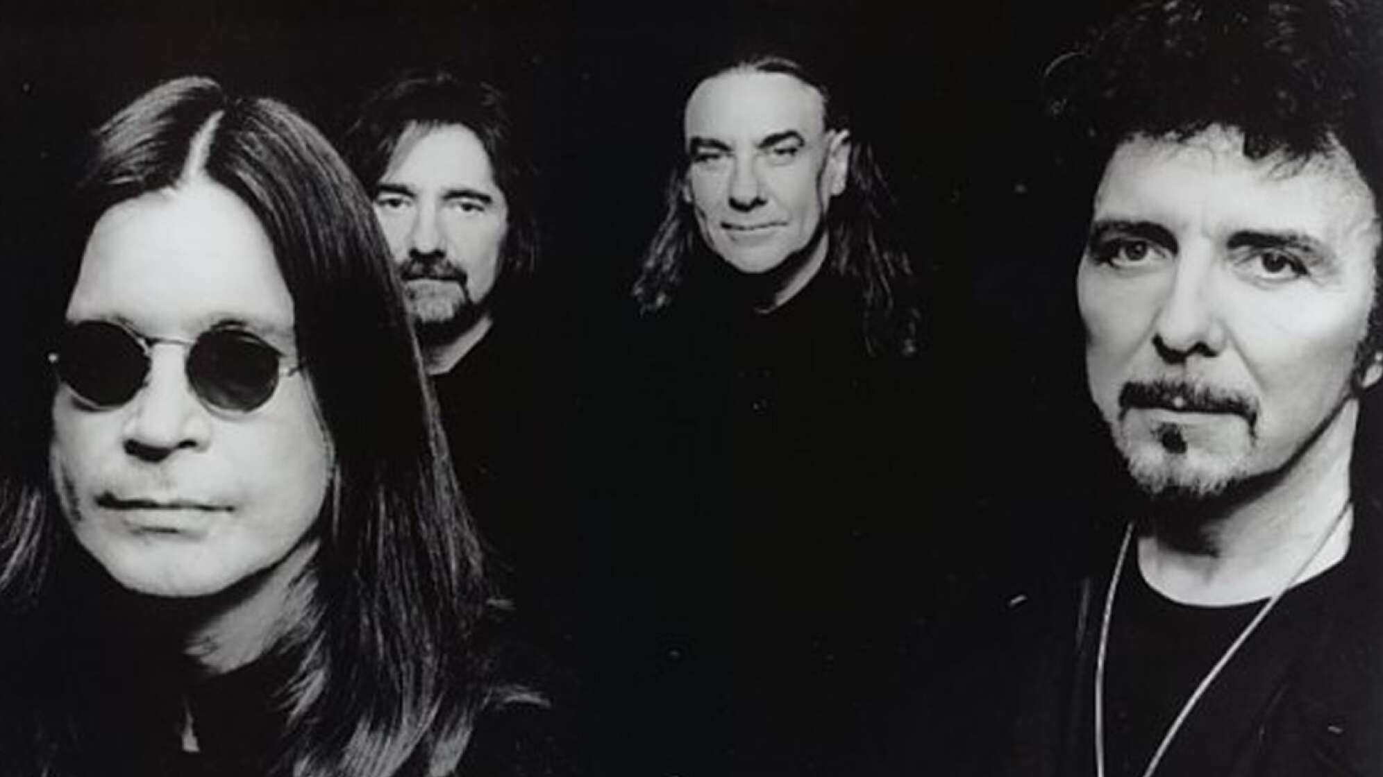 Black Sabbath Pressefoto in Schwarz-Weiß