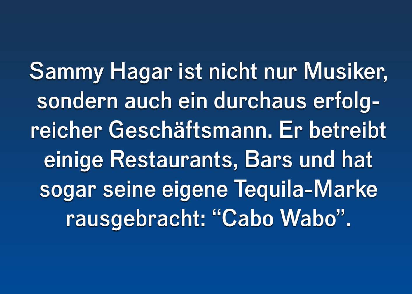 10 Fun Facts über Sammy Hagar