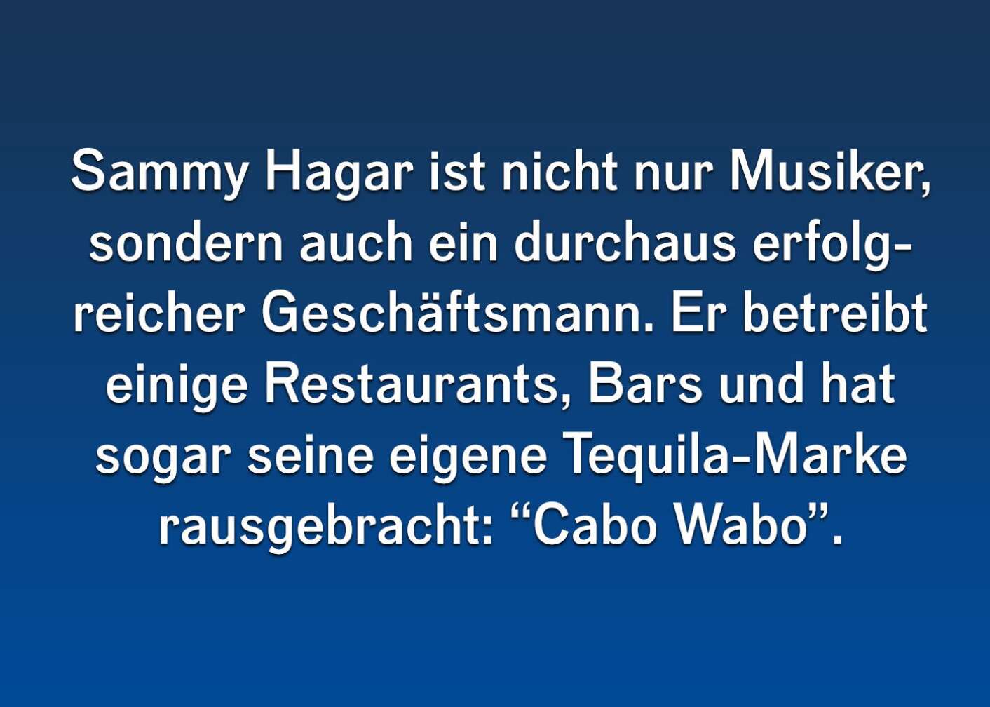 10 Fun Facts über Sammy Hagar