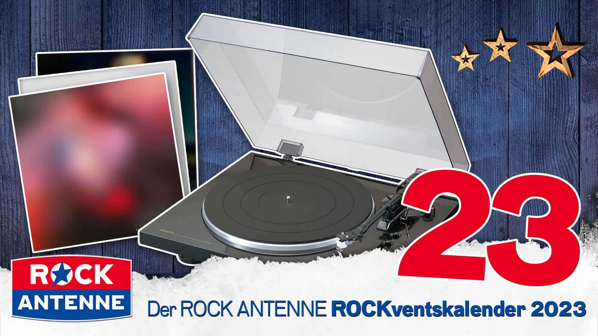 ROCK ANTENNE ROCKventskalender Türchen 23: Plattenspieler und Vinyl Überraschungspaket aus der ROCK ANTENNE Musikredaktion