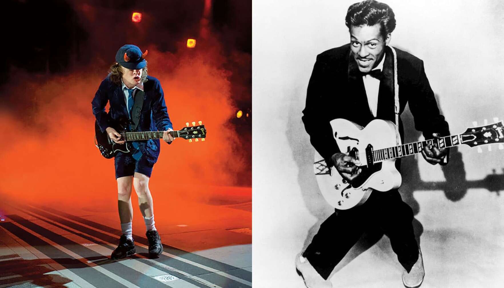 Angus Young und Chuck Berry
