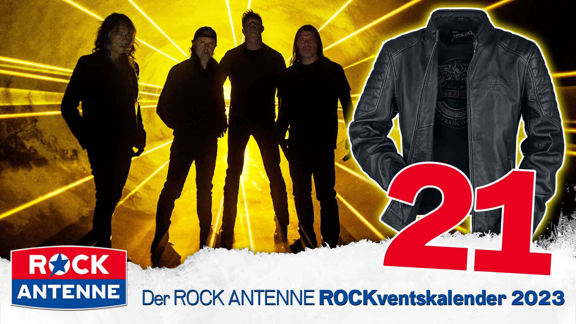 ROCK ANTENNE ROCKventskalender Türchen 21: Zwei Konzerttickets für Metallica live in München 2024 und eine Metallica Signature Lederjacke