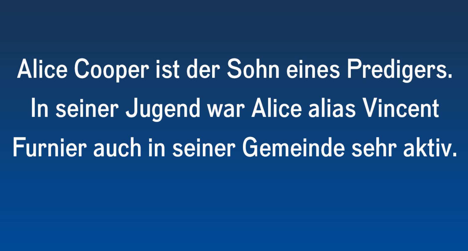 10 Fakten über Alice Cooper #1