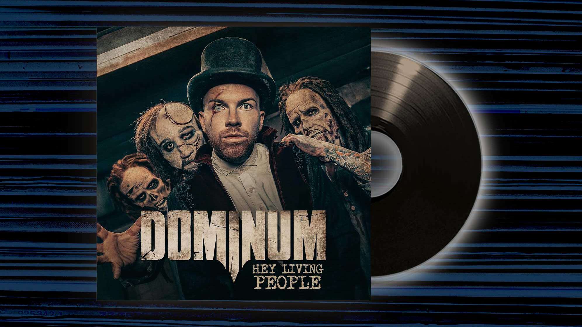 Das Albumcover von "Hey Living People" von Dominium