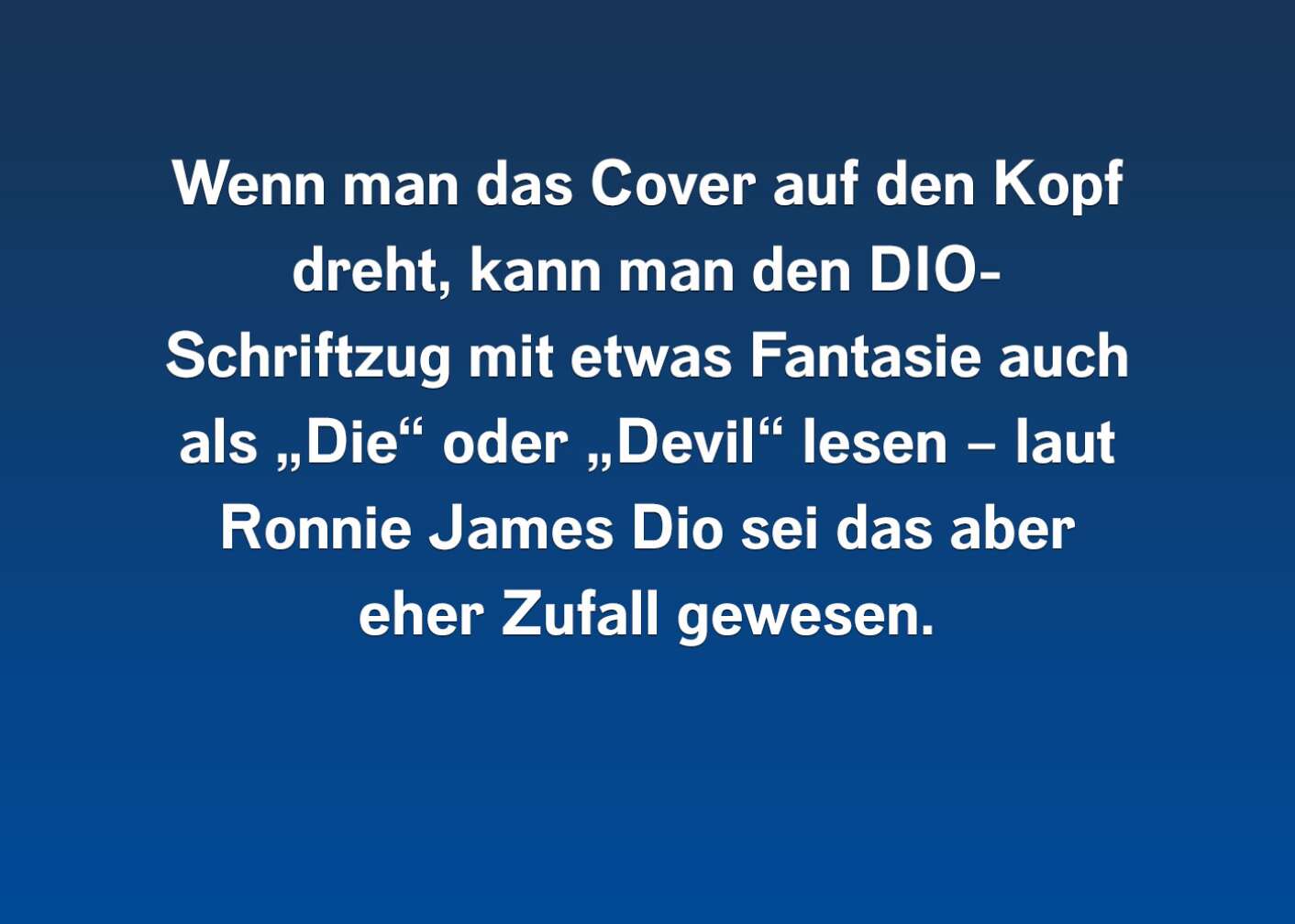 Fünf Fakten über <em>Holy Diver</em> (das Cover auf den Kopf)