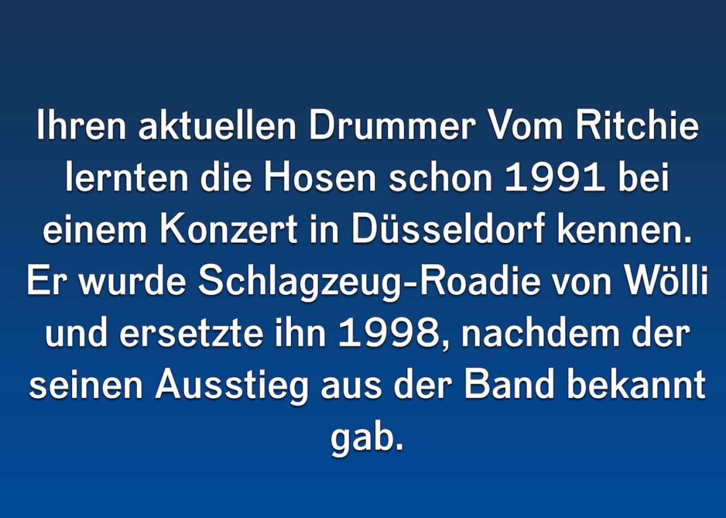 Die Toten Hosen: (aktuellen Drummer)
