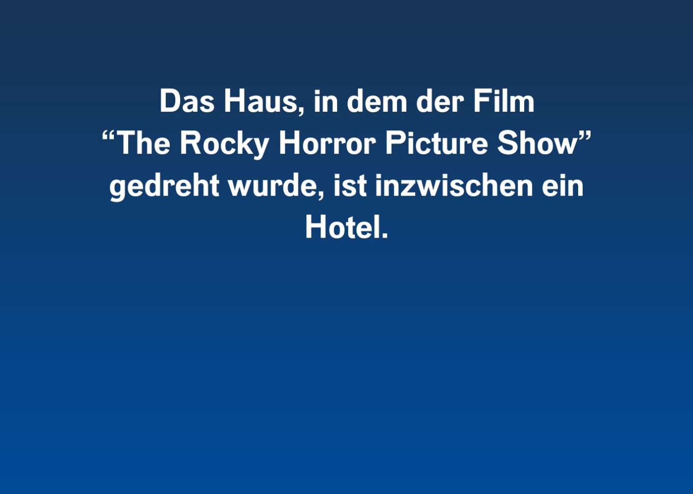 10 Fakten über "The Rocky Horror Picture Show"