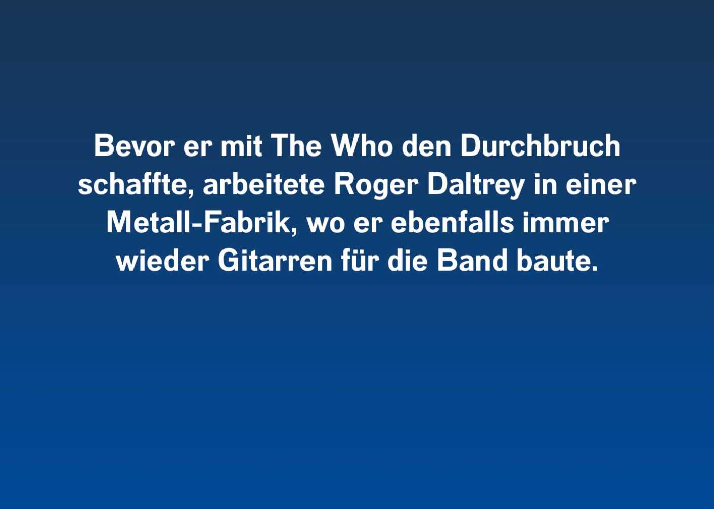 8 Fakten über Roger Daltrey