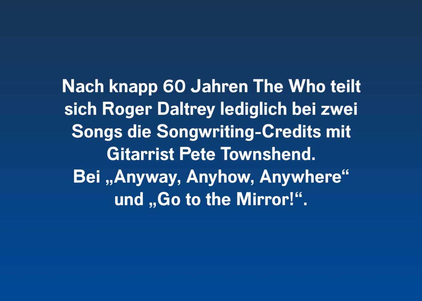 8 Fakten über Roger Daltrey