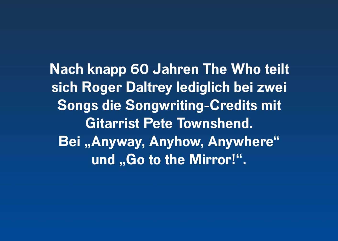 8 Fakten über Roger Daltrey