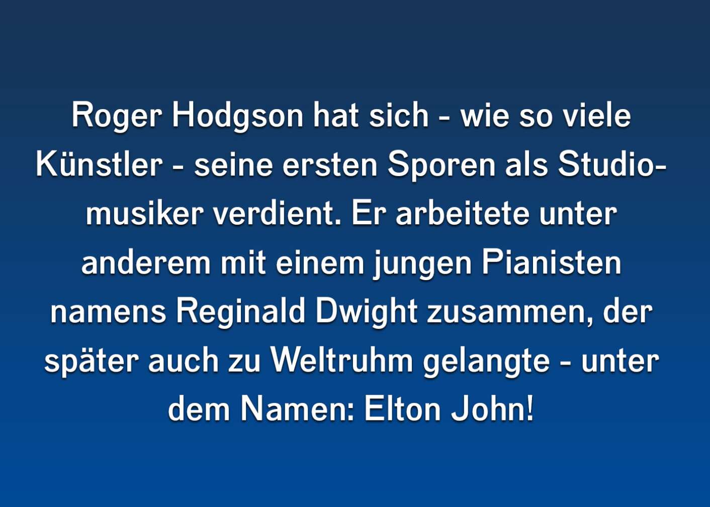 Fakten über Roger Hodgson