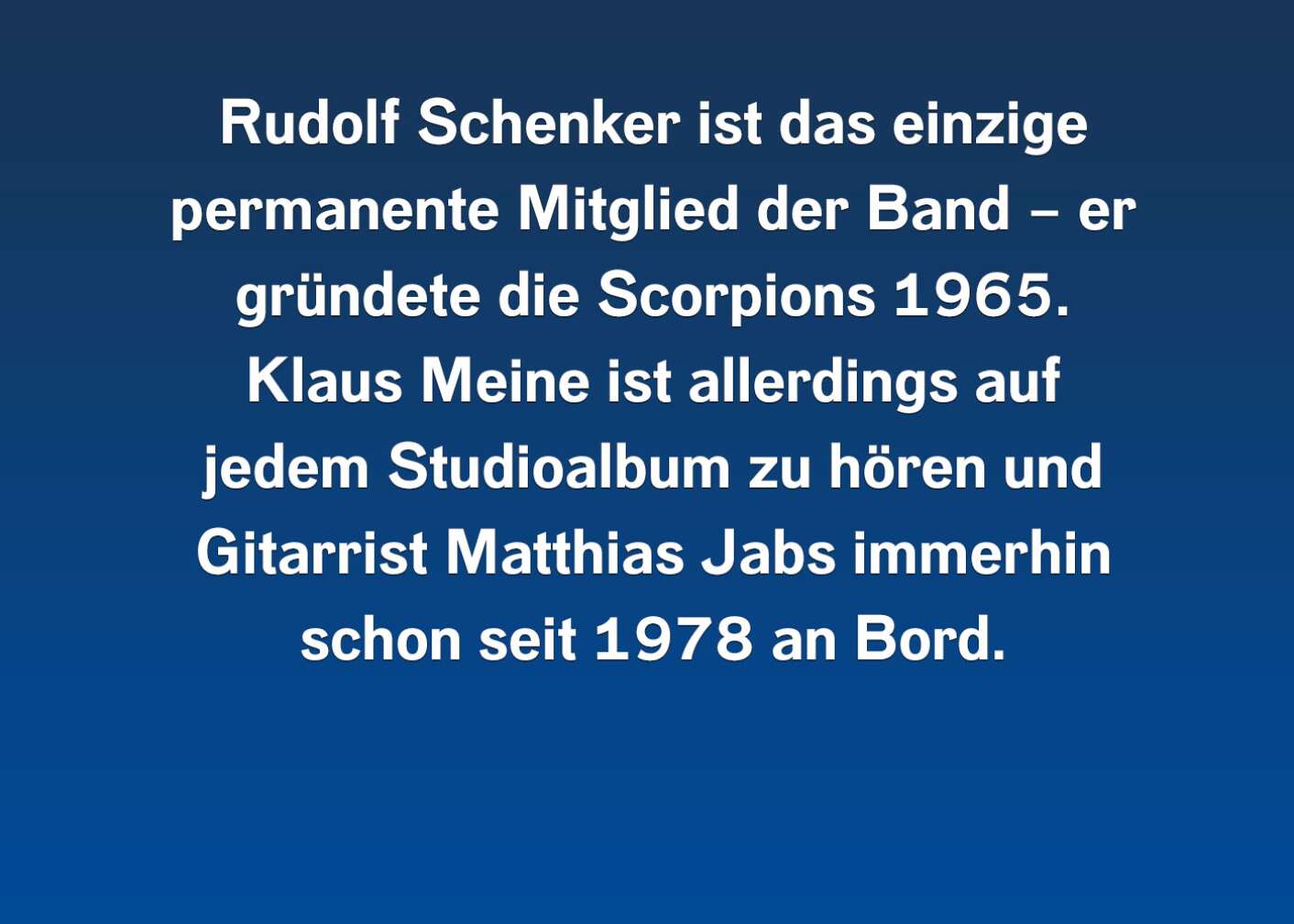 Fakt über die Scorpions