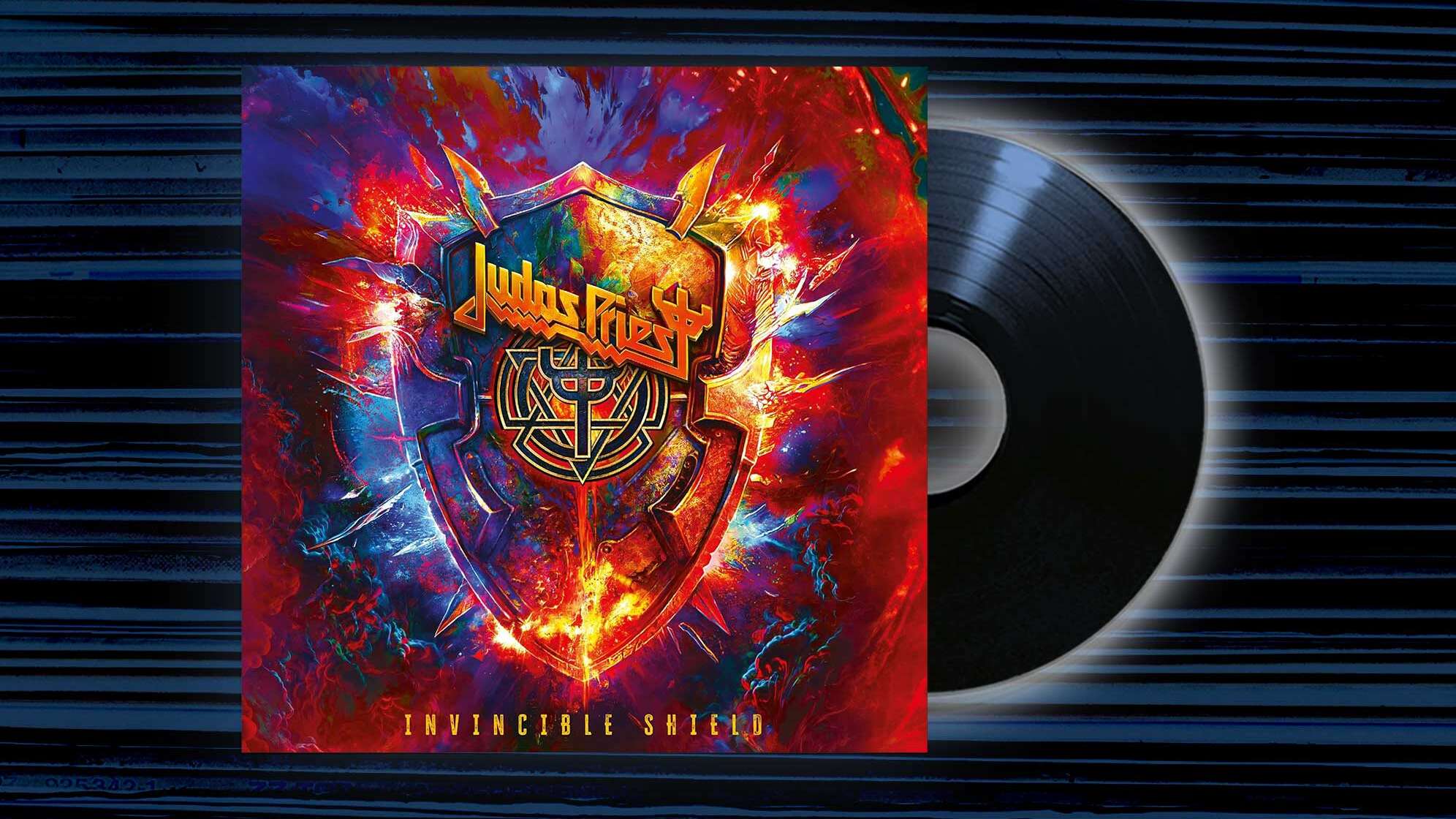 Das Albumcover von Judas Priest "Invincible Shield"