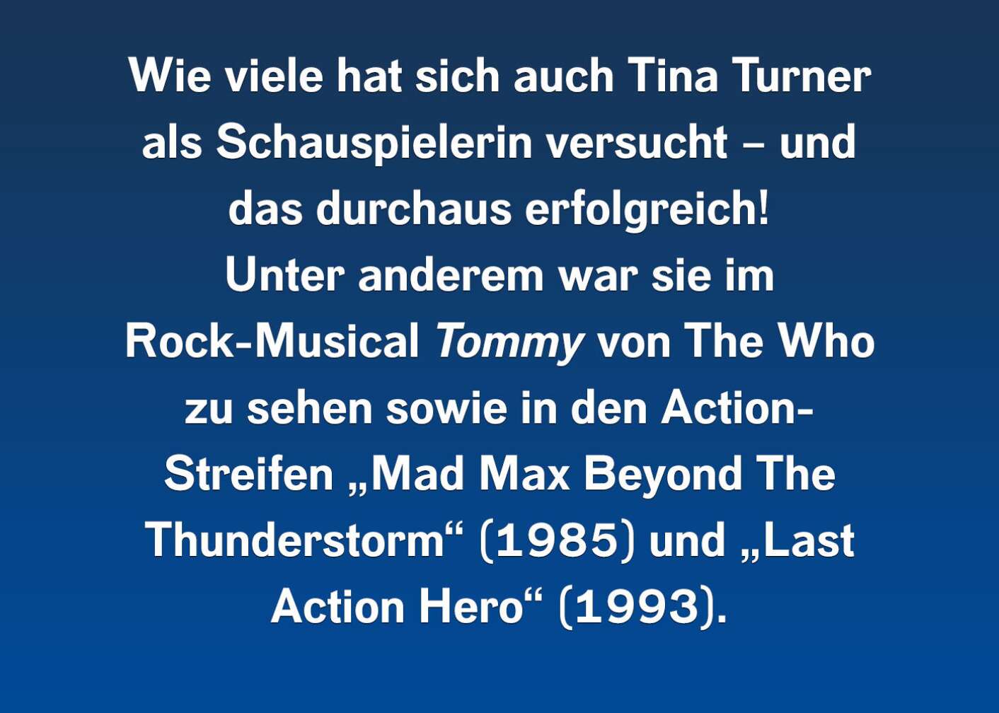 10 Fakten über Tina Turner