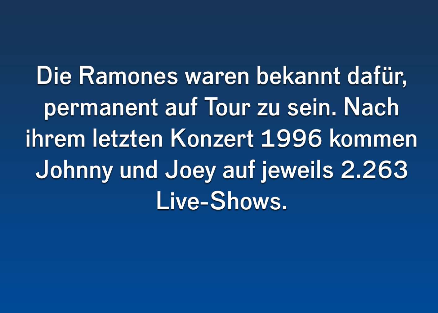 Ramones Facts