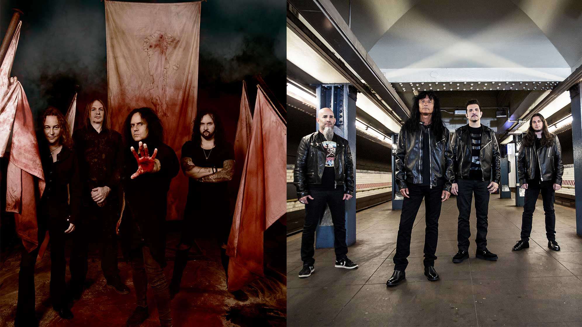 Bandfoto von Kreator und Anthrax