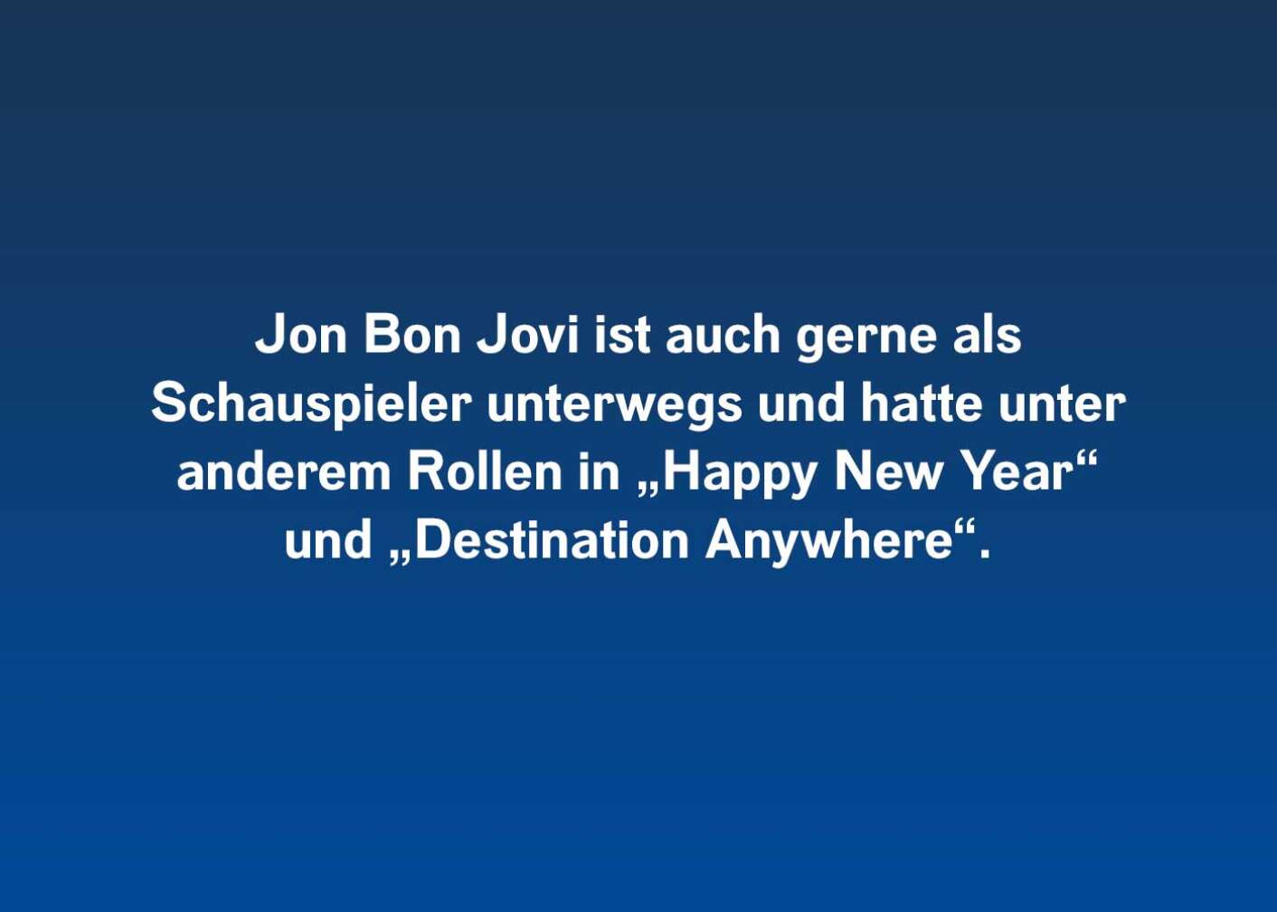 Fakten über Jon Bon Jovi