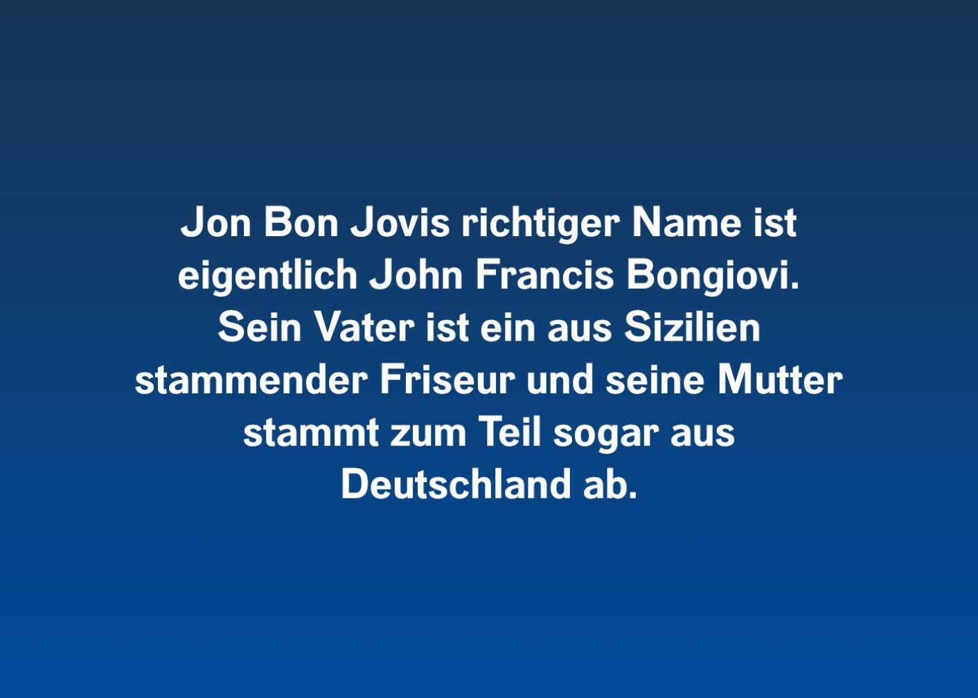 Fakten über Jon Bon Jovi
