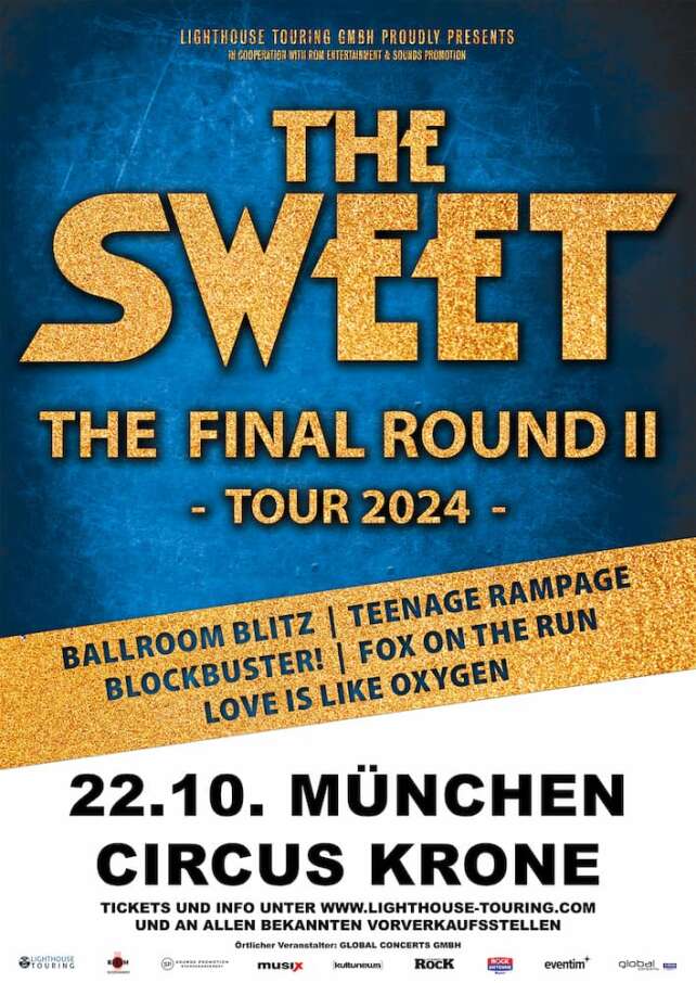 Das Tour-Plakat für The Sweet für München