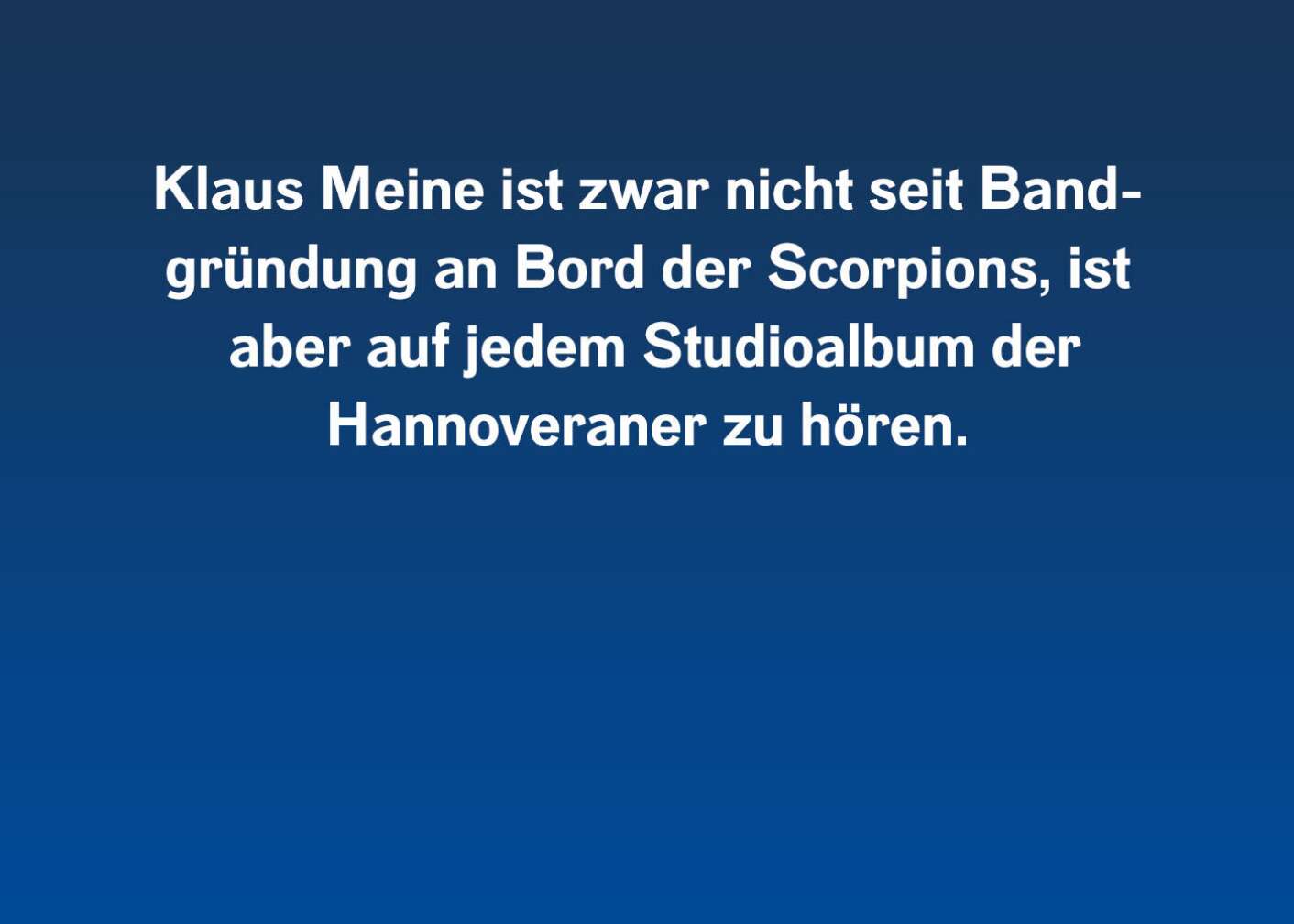 5 Fakten über Klaus Meine