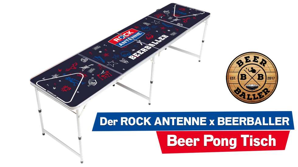 ROCK ANTENNE x BEERBALLER Beer Pong Tisch: Jetzt bestellen