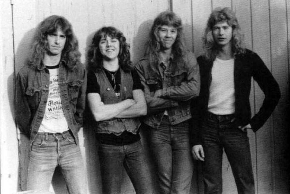 Metallica Pressefoto in Schwarz-Weiß