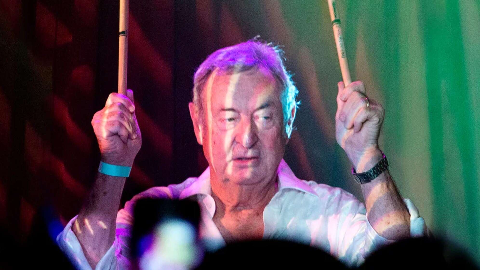 Nick Mason am Schlagzeug