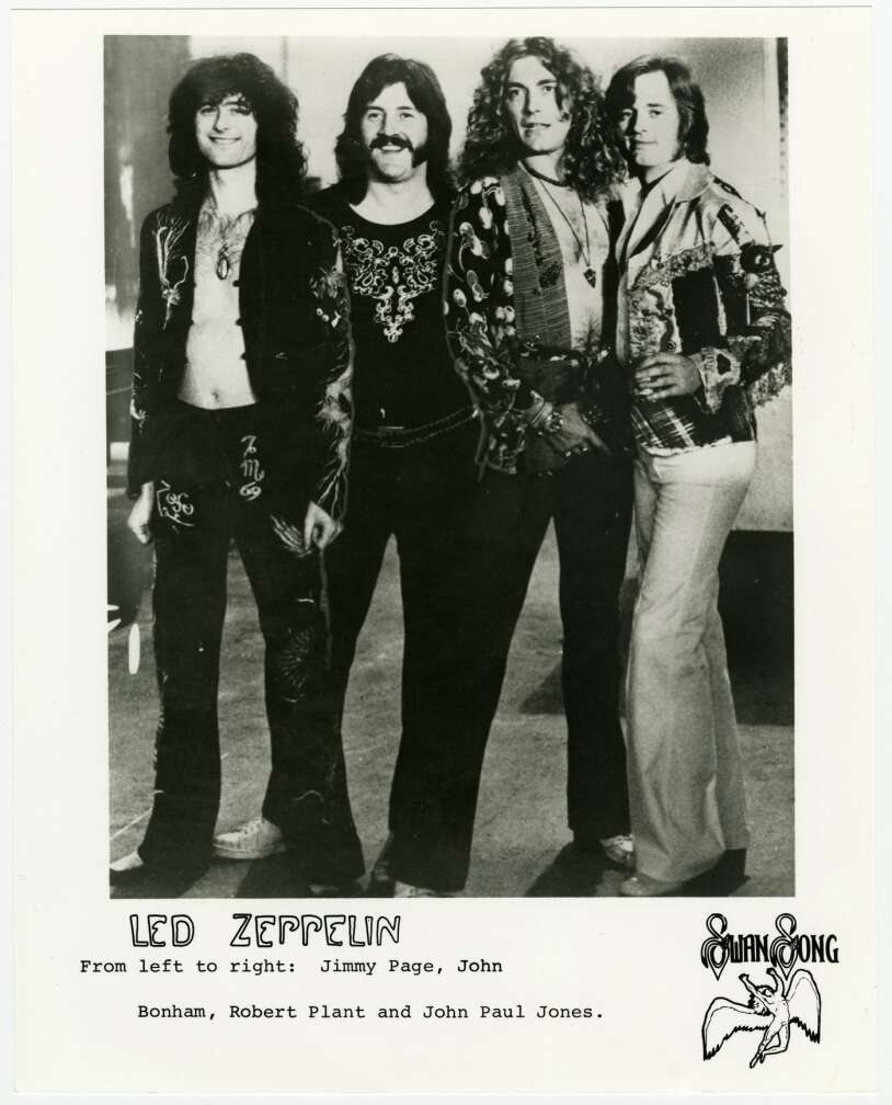 Led Zeppelin Schwarzweißfoto