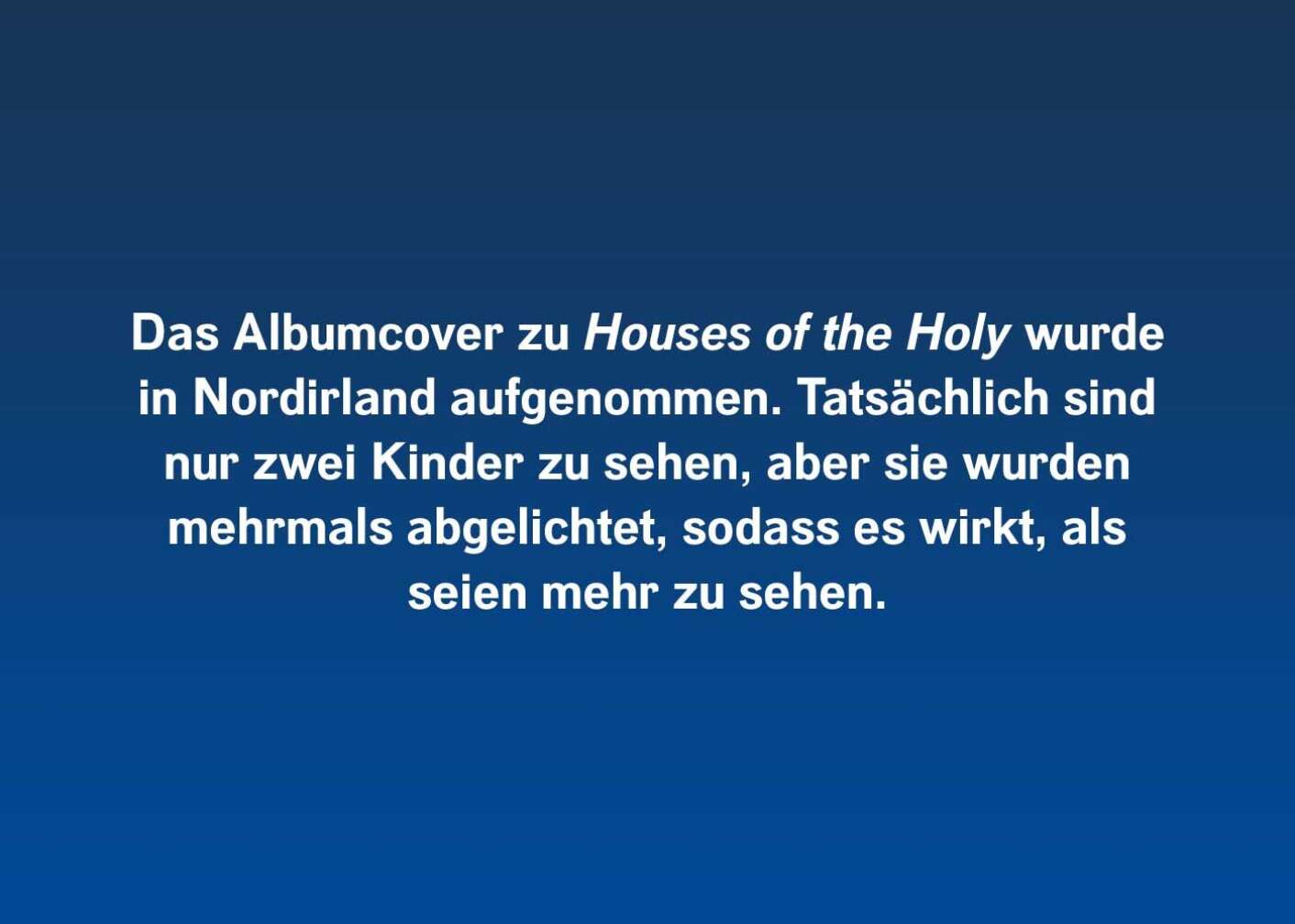 5 Fakten über "Houses of the Holy"
