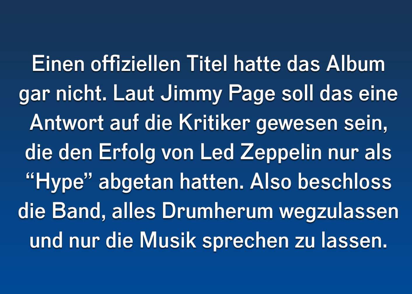 10 Fakten über Led Zeppelin IV