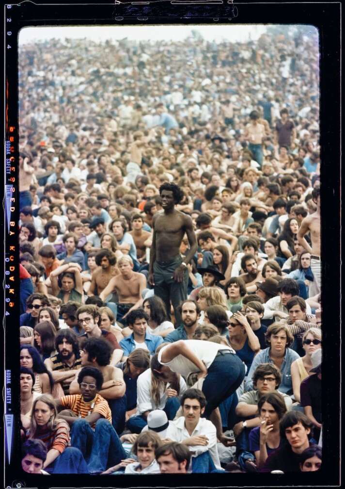 Besucher beim Woodstock-Festival