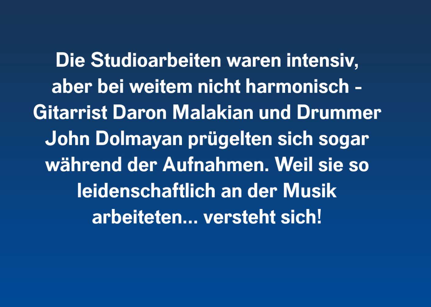 Fakt über Toxicity als Fließtext