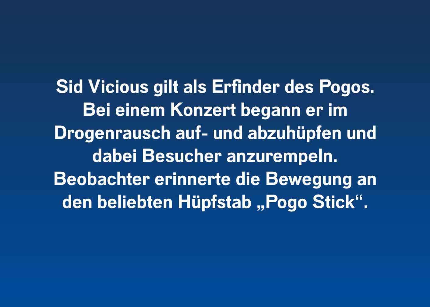 Fakt zu Sid Vicious