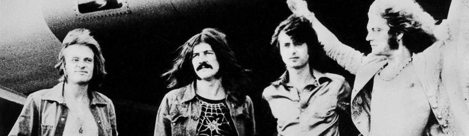 Led Zeppelin in schwarzweiss