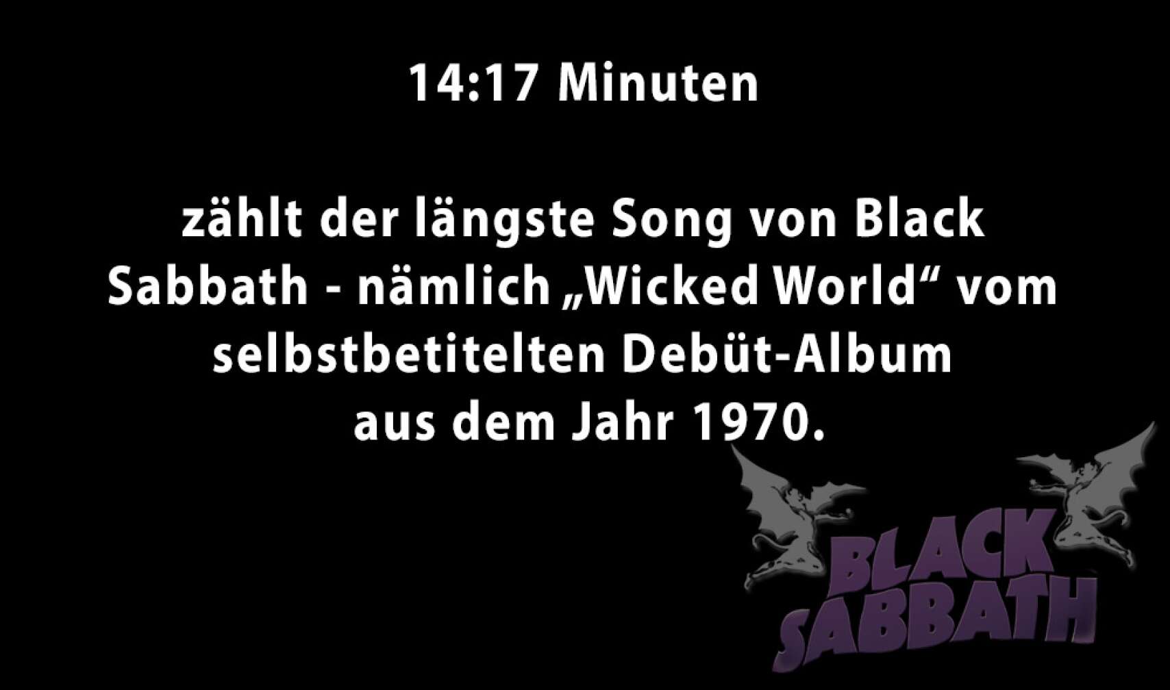 Black Sabbath in Zahlen