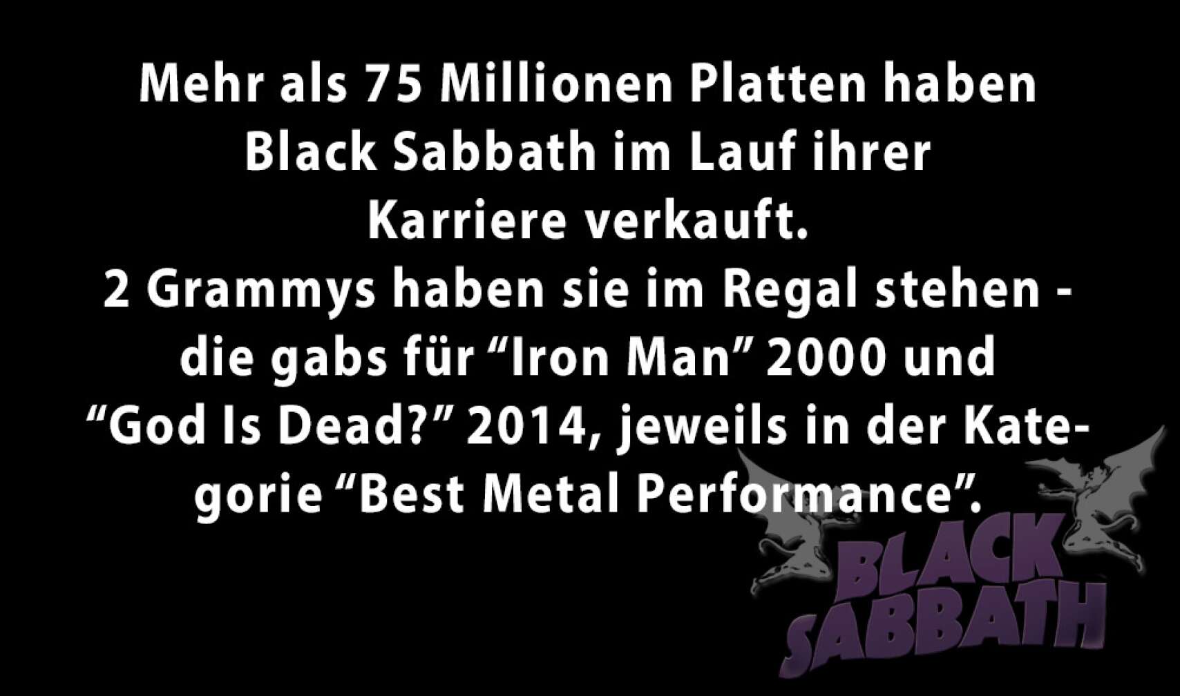 Black Sabbath in Zahlen